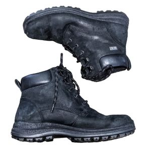 ECCO Gore-Tex Black Lace Up Leather Ankle Boots